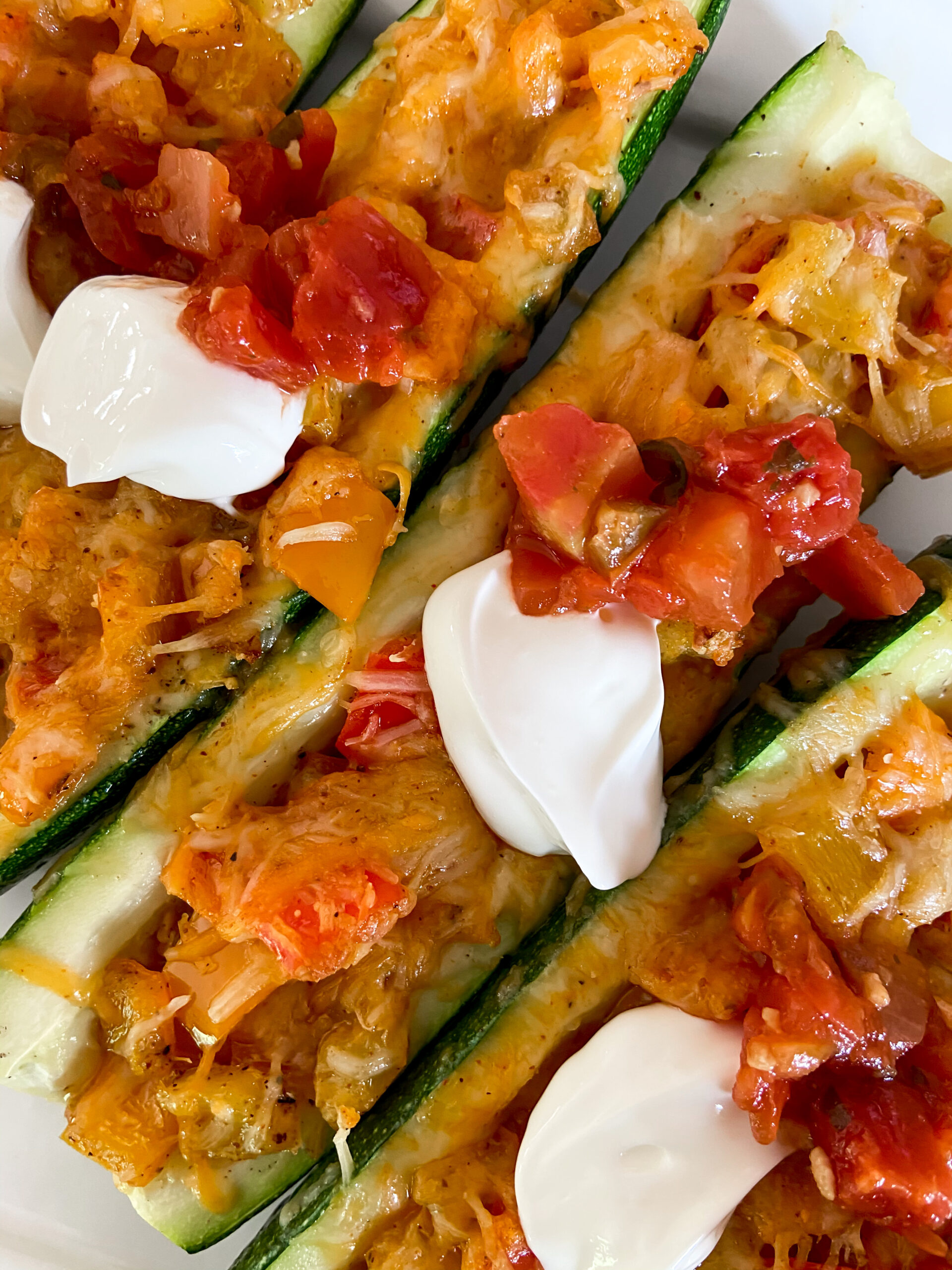 Fajita Veggie Zucchini Boats - Rachel Tritsch