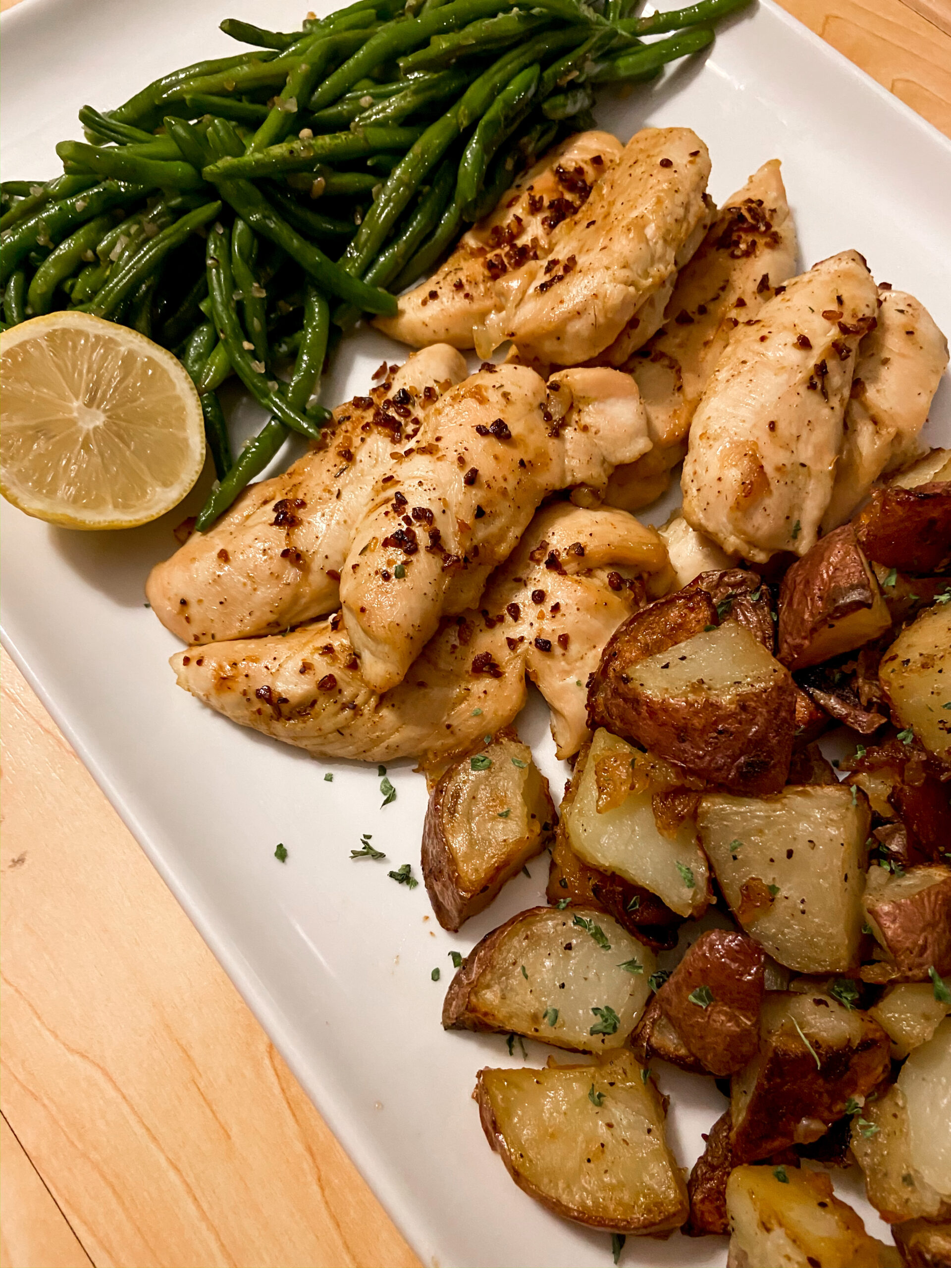 Garlic and Lemon Chicken with Potatoes - Rachel Tritsch
