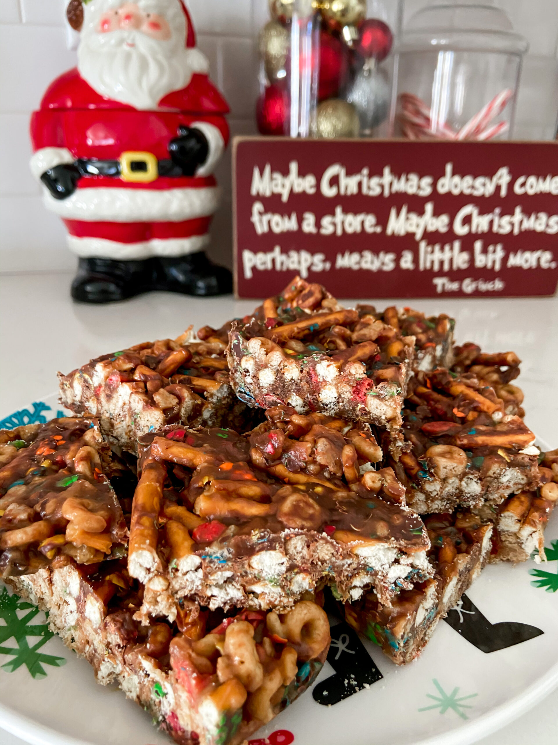 Holiday Snack Mix Squares - Rachel Tritsch