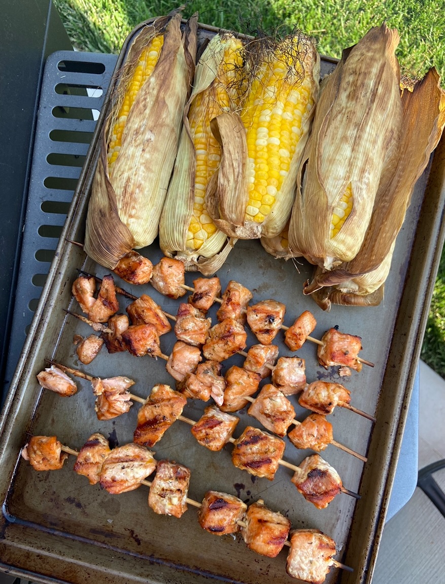 Grilled Salmon Kabobs - Rachel Tritsch