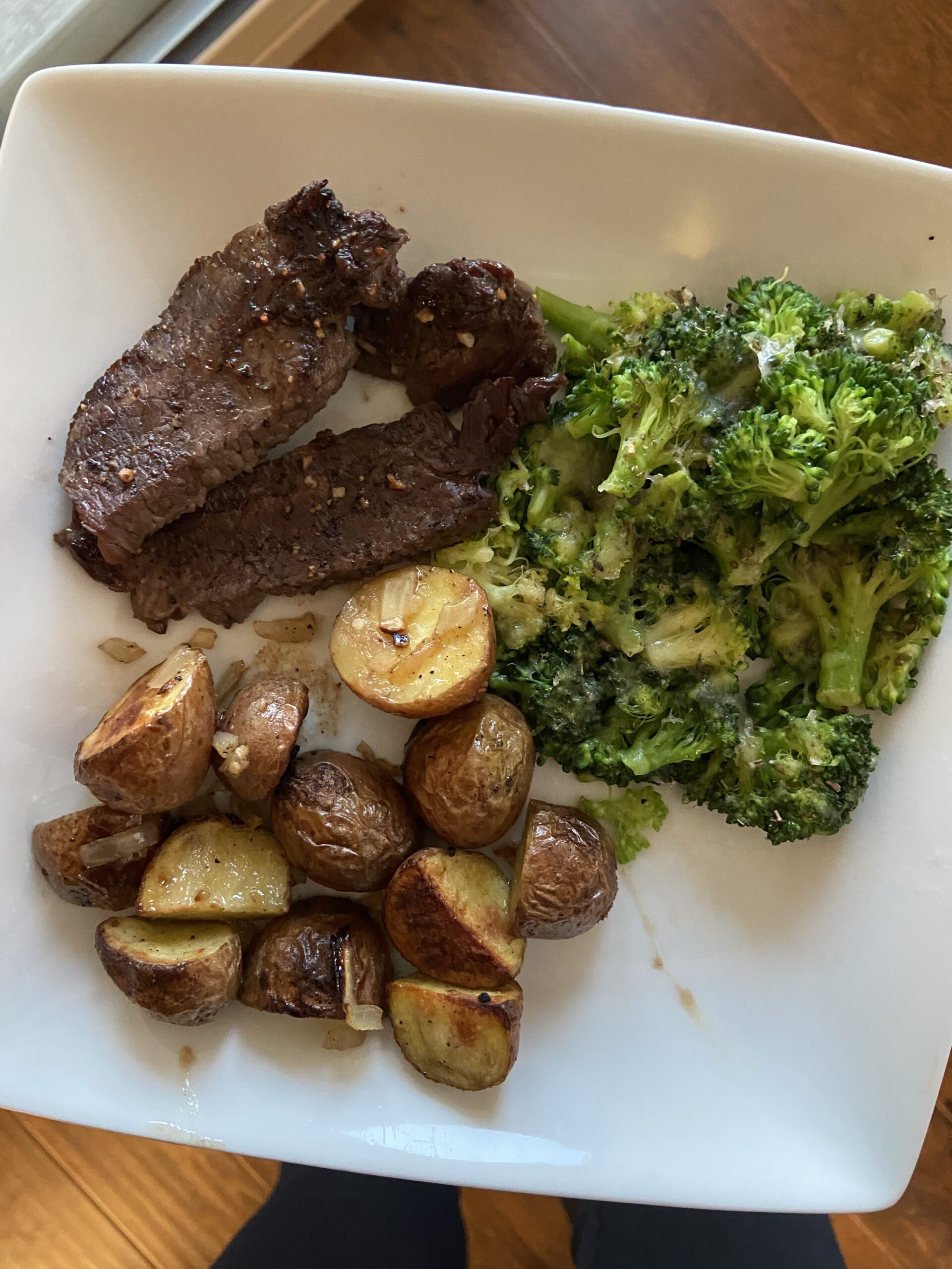 Steak and Potatoes Sheet Pan with Smashed Broccoli - Rachel Tritsch