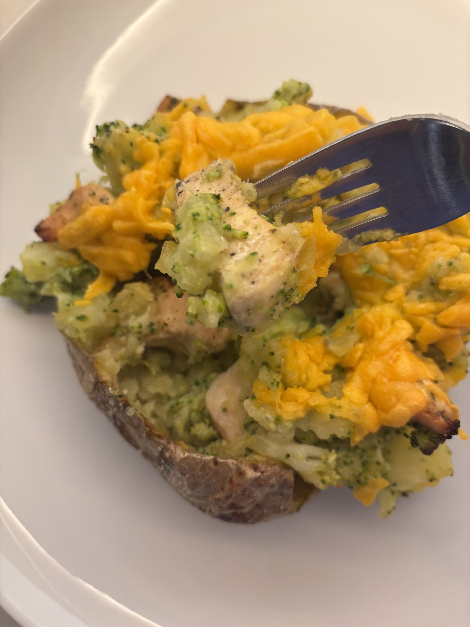 Chicken and Broccoli Twice Baked Potatoes - Rachel Tritsch
