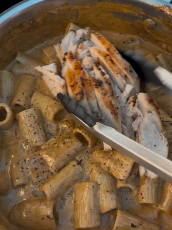 creamy chicken and rigatoni