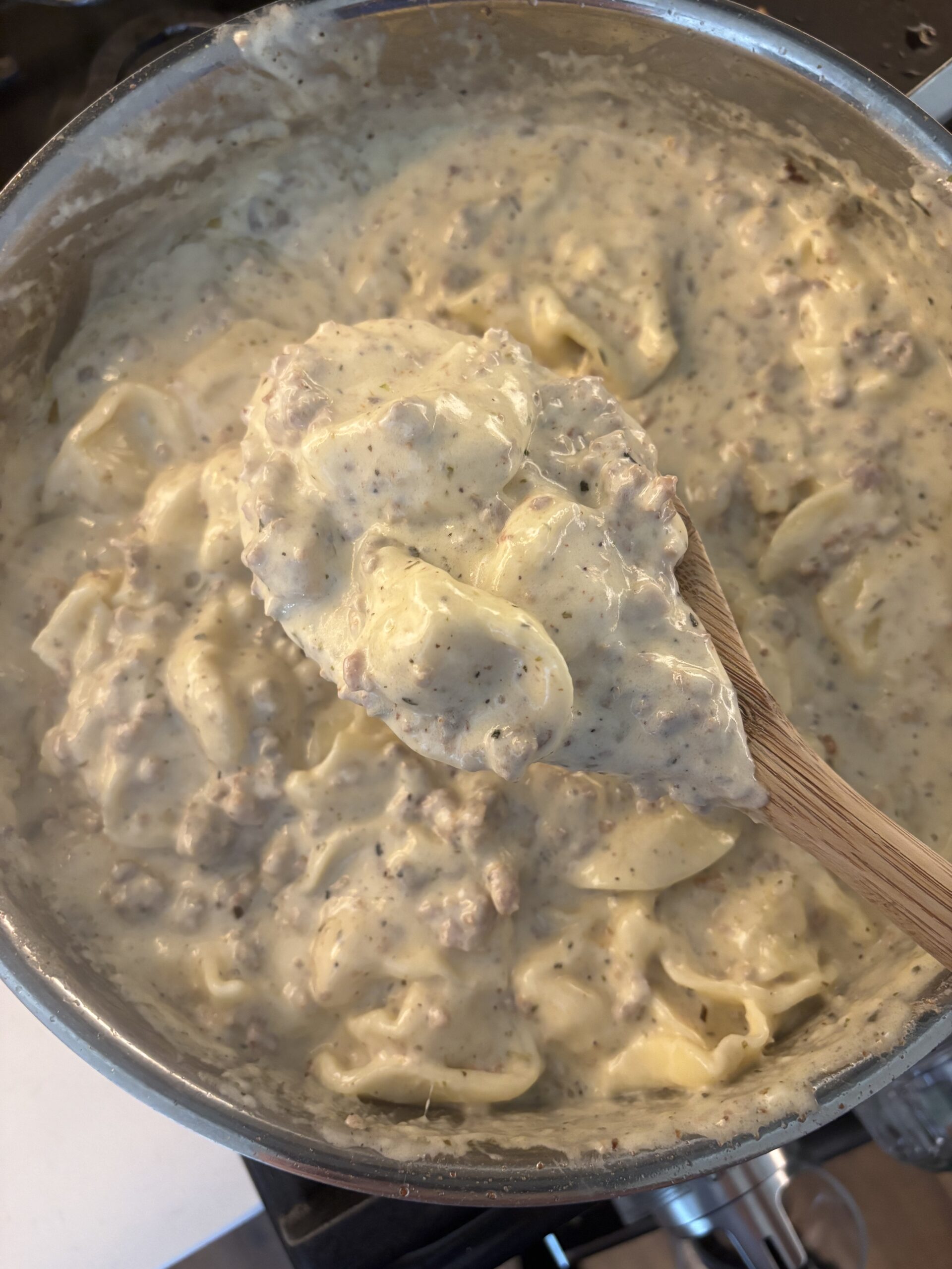 creamy sausage and tortellini