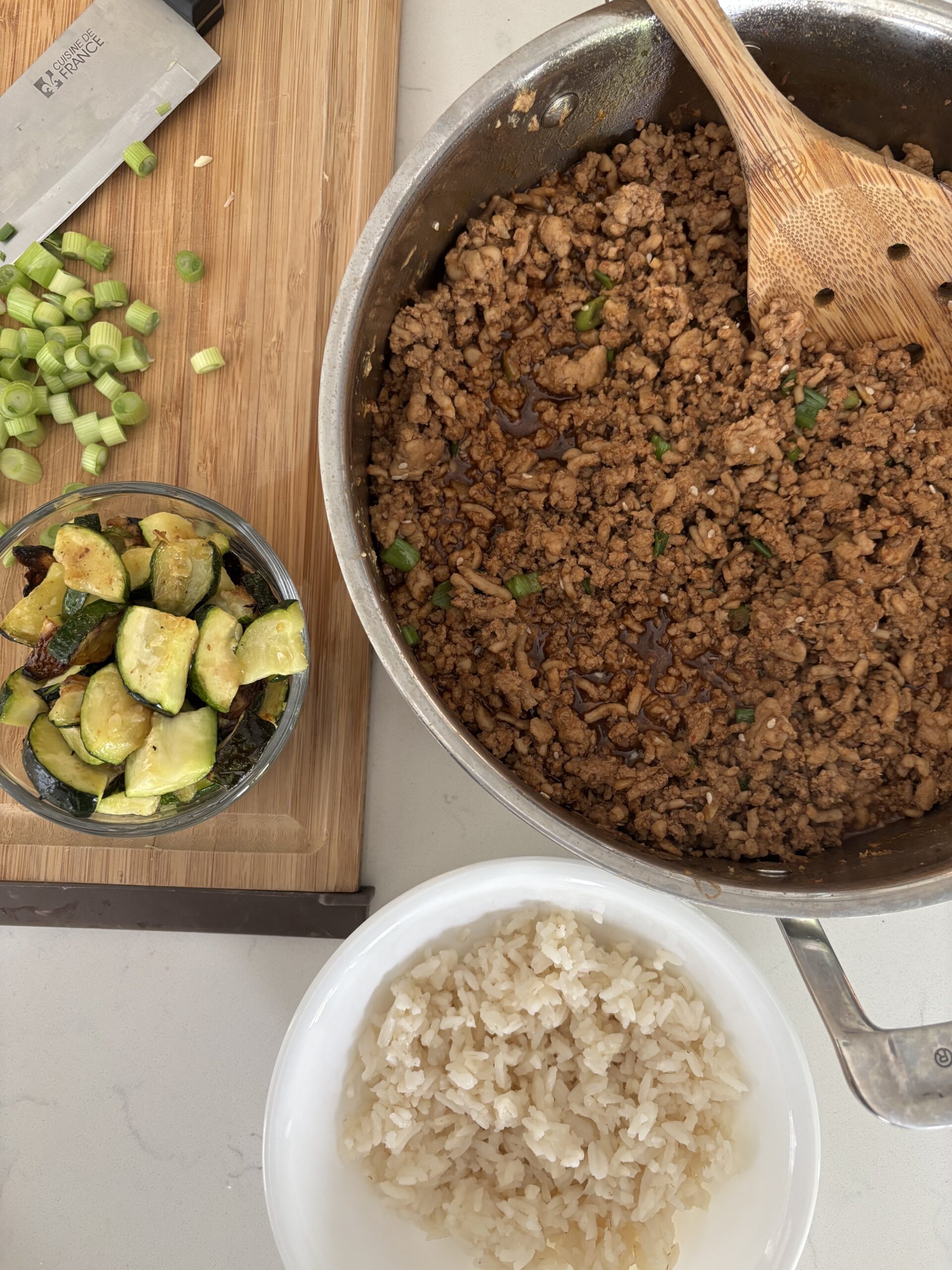 garlic chicken and roasted zucchini