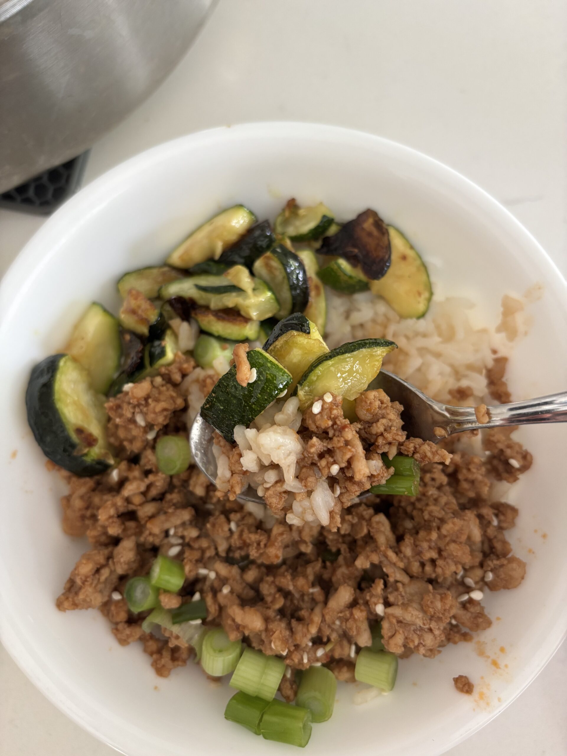 garlic chicken and roasted zucchini