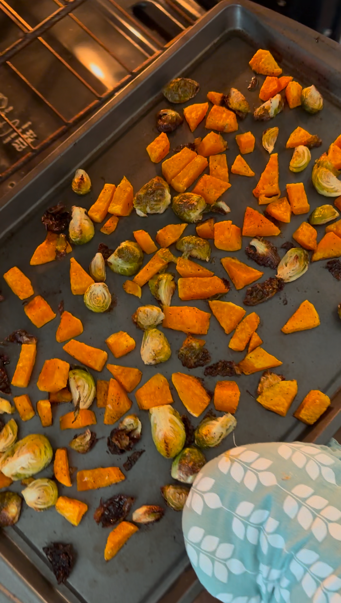 butternut squash and brussels sprouts
