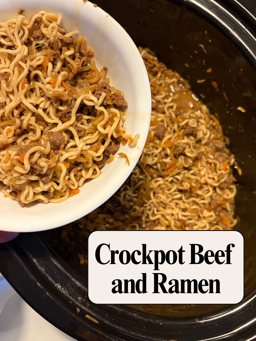 crockpot beef and ramen