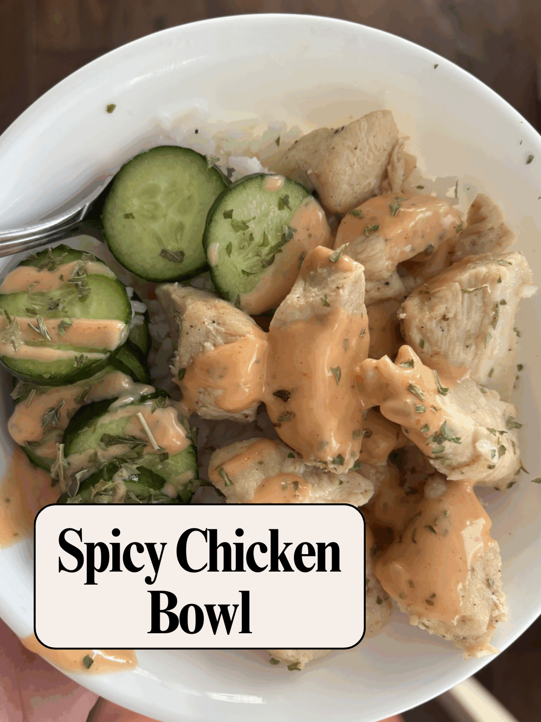 spicy chicken bowl graphic