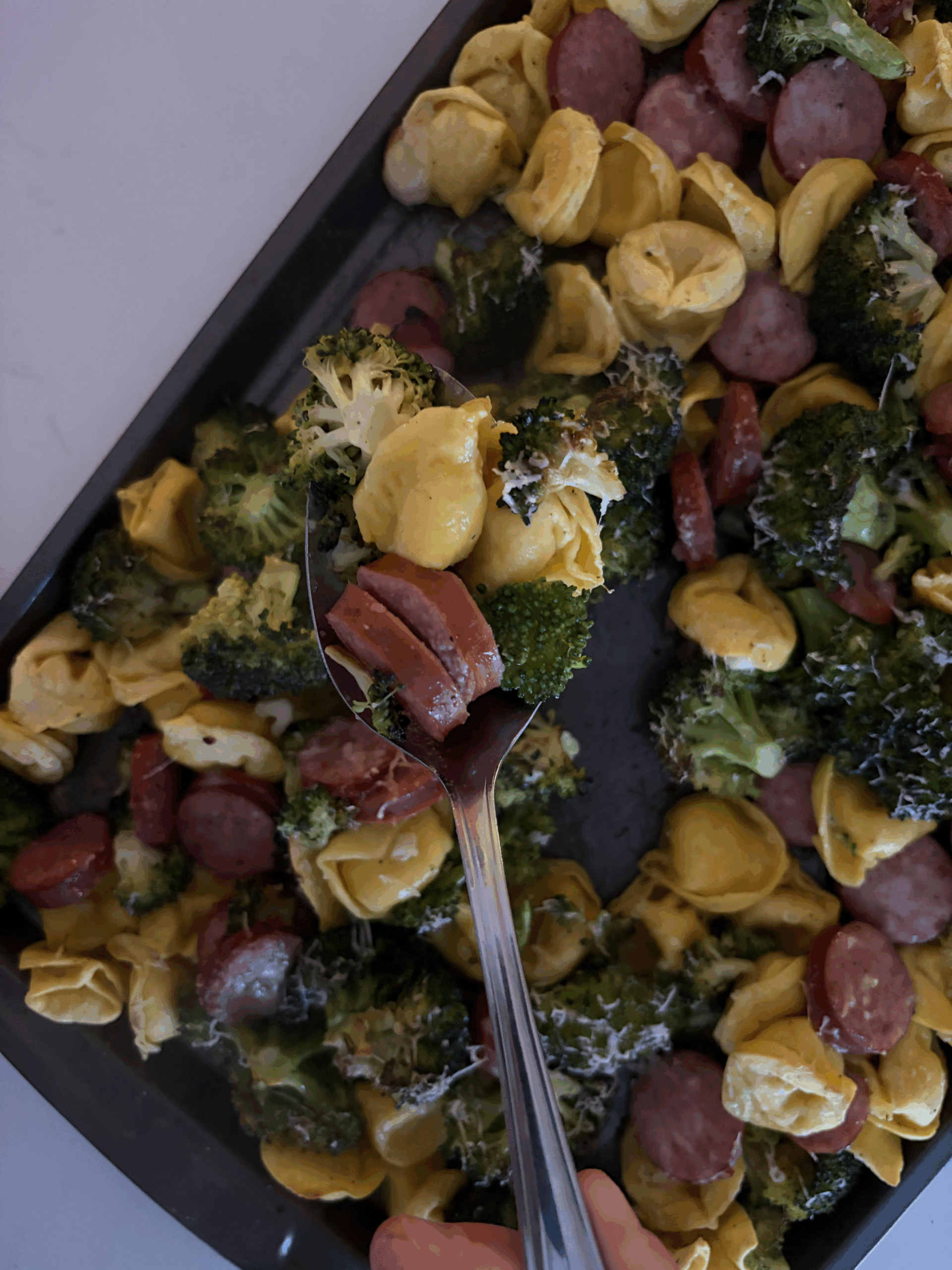 sausage and tortellini bake