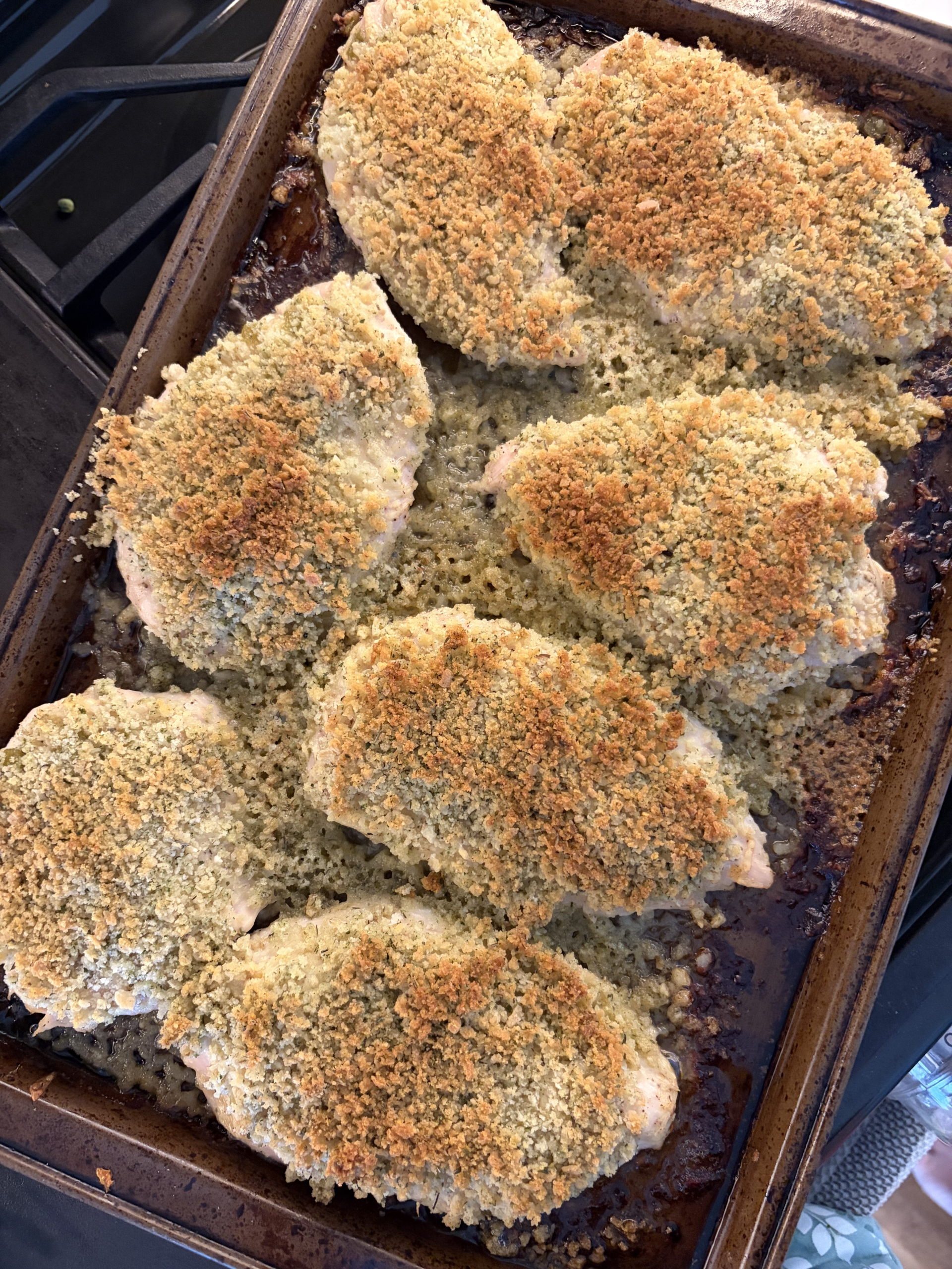 baked chicken with breadcrumbs
