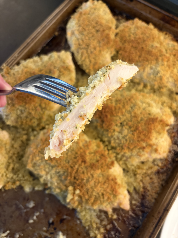baked chicken with breadcrumbs
