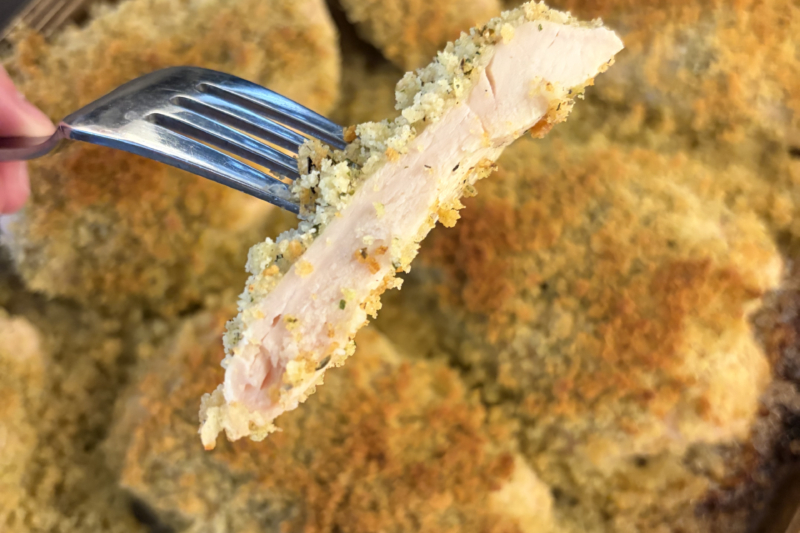 baked chicken with breadcrumbs
