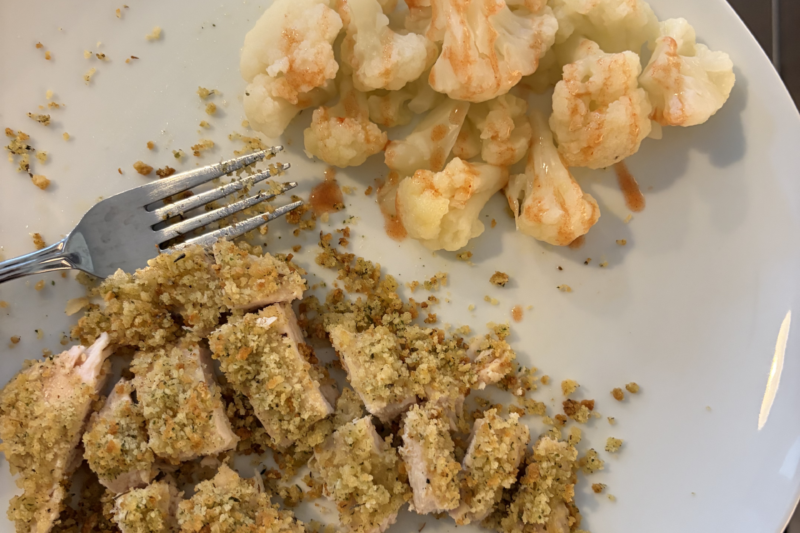 baked chicken with breadcrumbs